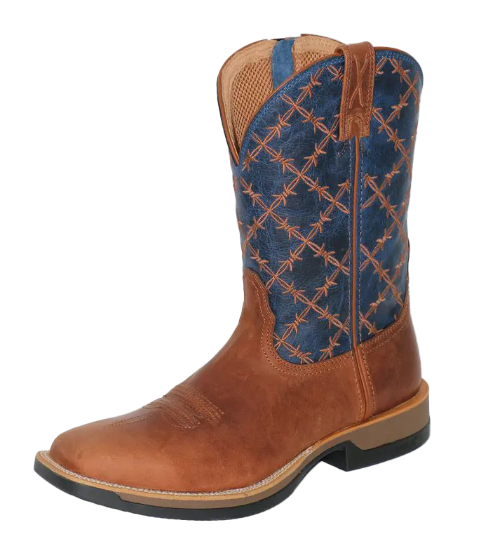 11" Tech X Boot w/ Side Zipper - Saddle & True Blue