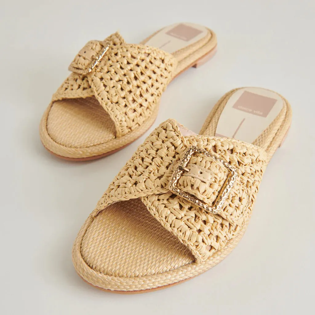 Alfonzo Sandals-Natural Raffia