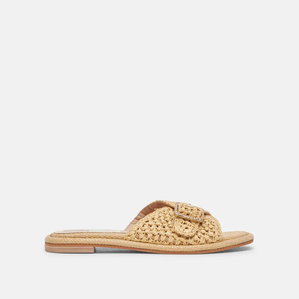 Alfonzo Sandals-Natural Raffia