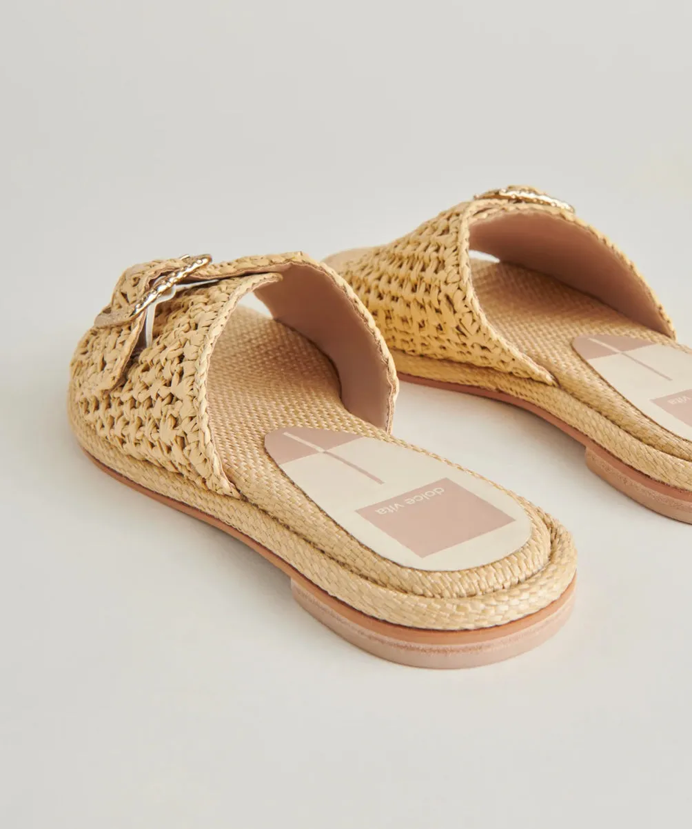 Alfonzo Sandals-Natural Raffia