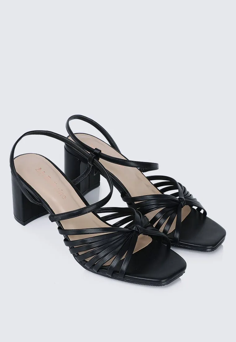 Alma Comfy Heels In Black