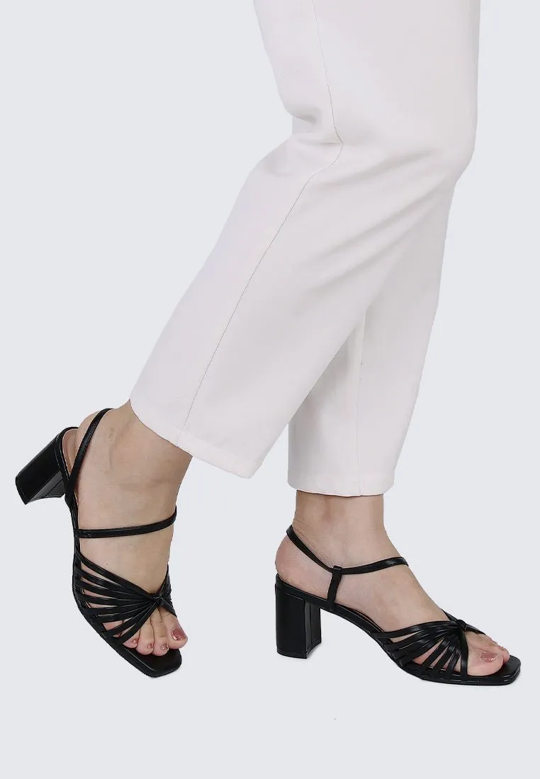 Alma Comfy Heels In Black