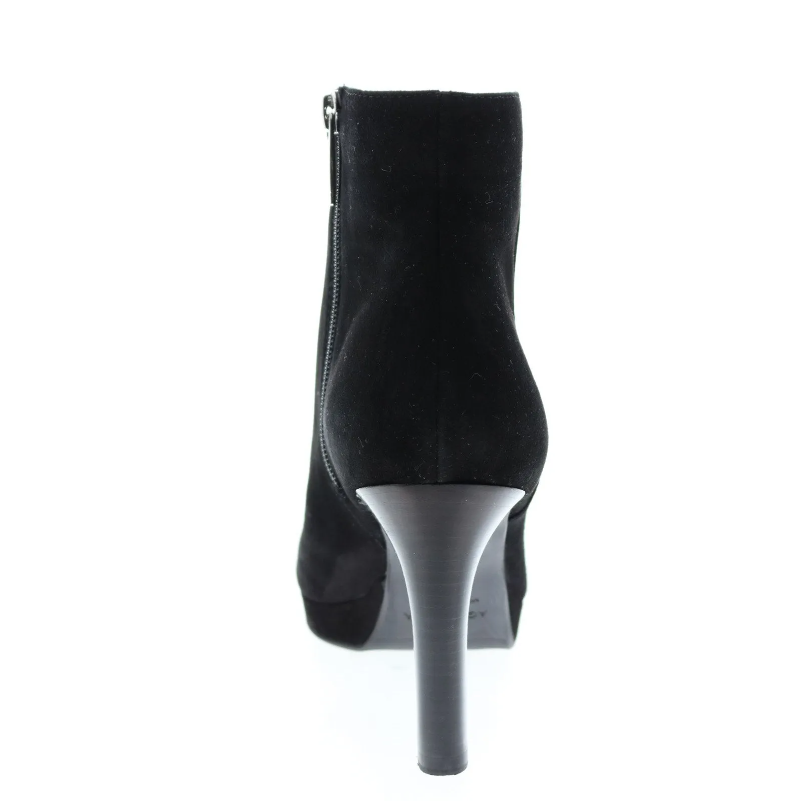 Aquatalia Roxana Dress Suede 34L3600-BLK Womens Black Suede Zipper Ankle & Booties Boots