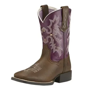 Ariat Girl's Cowgirl Boot 8" Tombstone Wide Square Toe