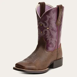 Ariat Kid’s Tombstone Bomber/Plum Square Toe