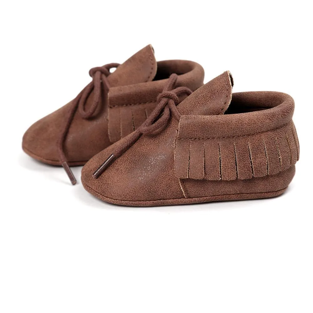 Baby Tassel Lace Up Comfy Flat Shoes Wholesale Shoes For Kids