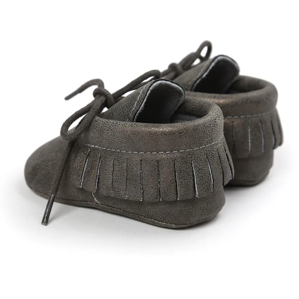 Baby Tassel Lace Up Comfy Flat Shoes Wholesale Shoes For Kids