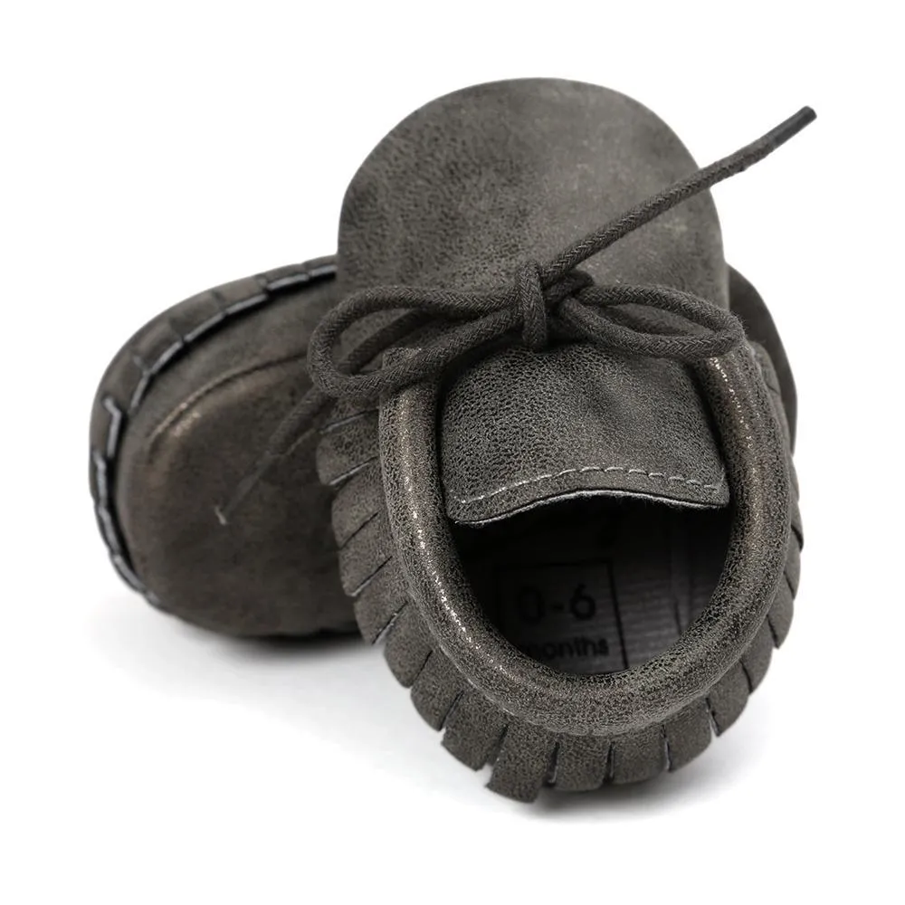 Baby Tassel Lace Up Comfy Flat Shoes Wholesale Shoes For Kids