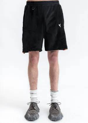 Black Chaos Embroidery Comfy Shorts