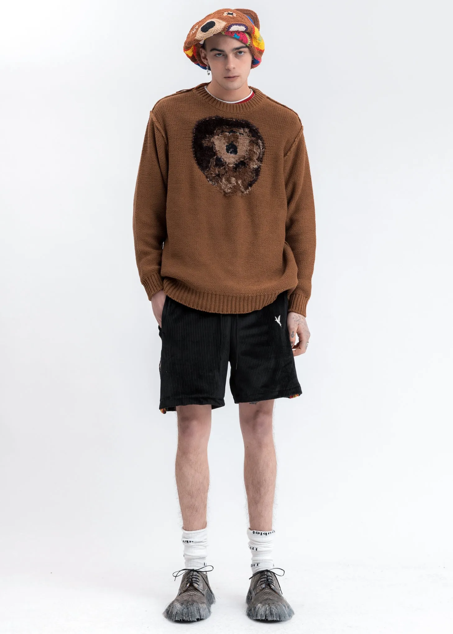 Black Chaos Embroidery Comfy Shorts
