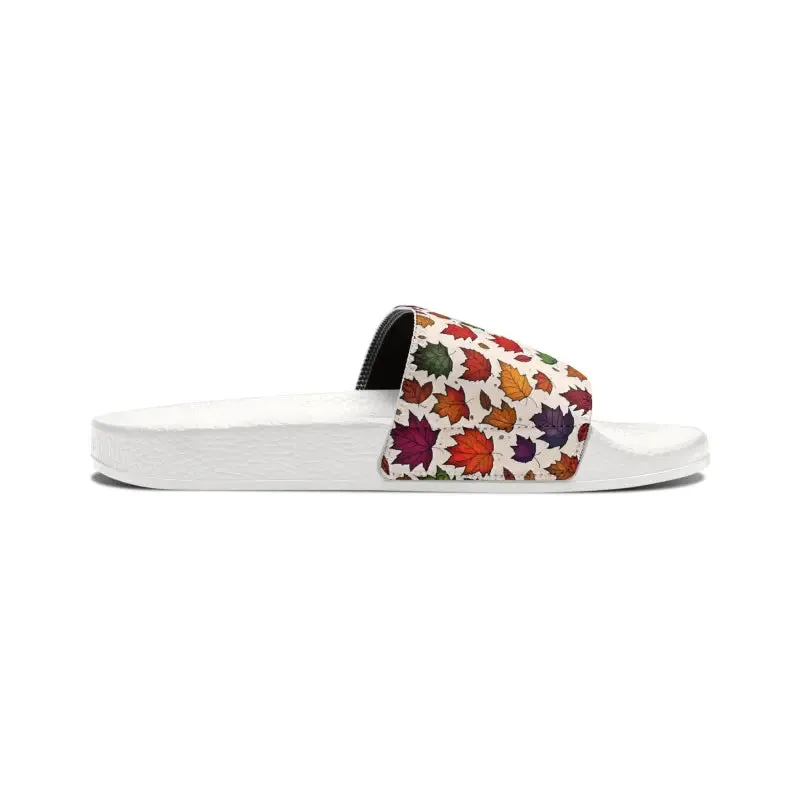 Chic Autumn Leaves Slide Sandals for Happy Feet