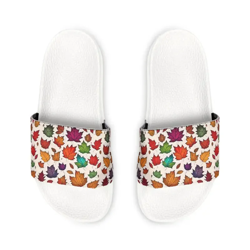 Chic Autumn Leaves Slide Sandals for Happy Feet