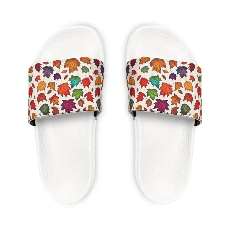 Chic Autumn Leaves Slide Sandals for Happy Feet