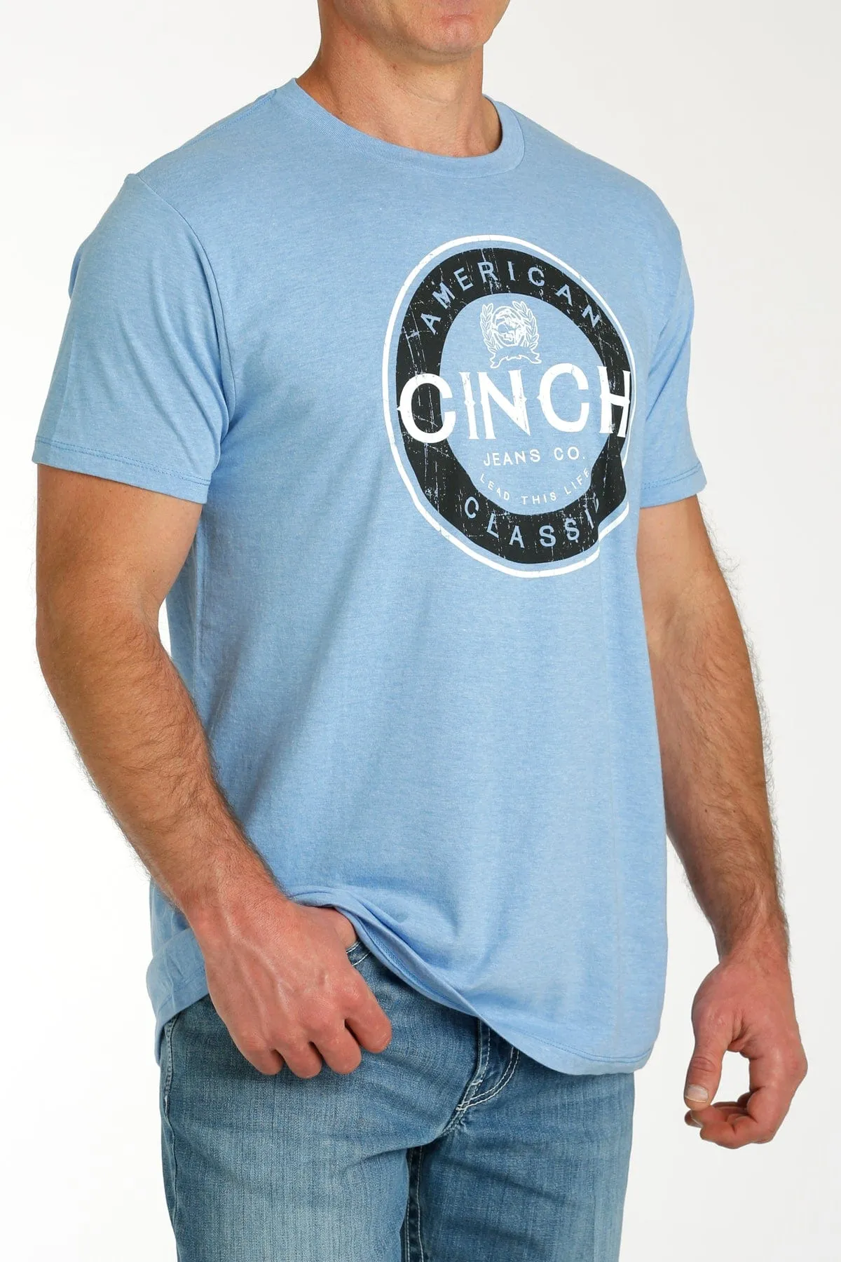 Cinch Men's Jeans Tee Light Blue