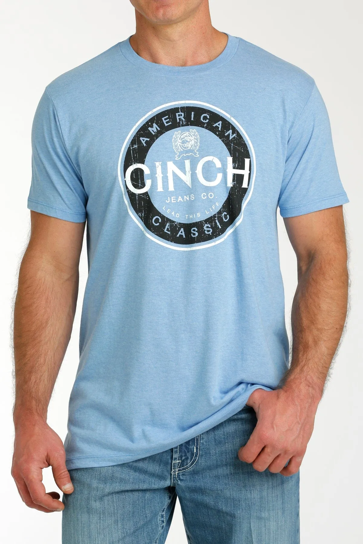 Cinch Men's Jeans Tee Light Blue