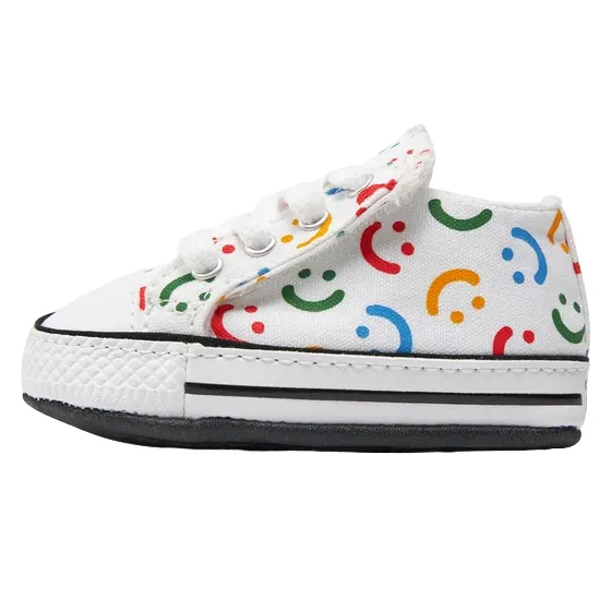 Converse scarpa da culla Chuck Taylor All Star Cribster Easy-On A06353C bianco-fantasia