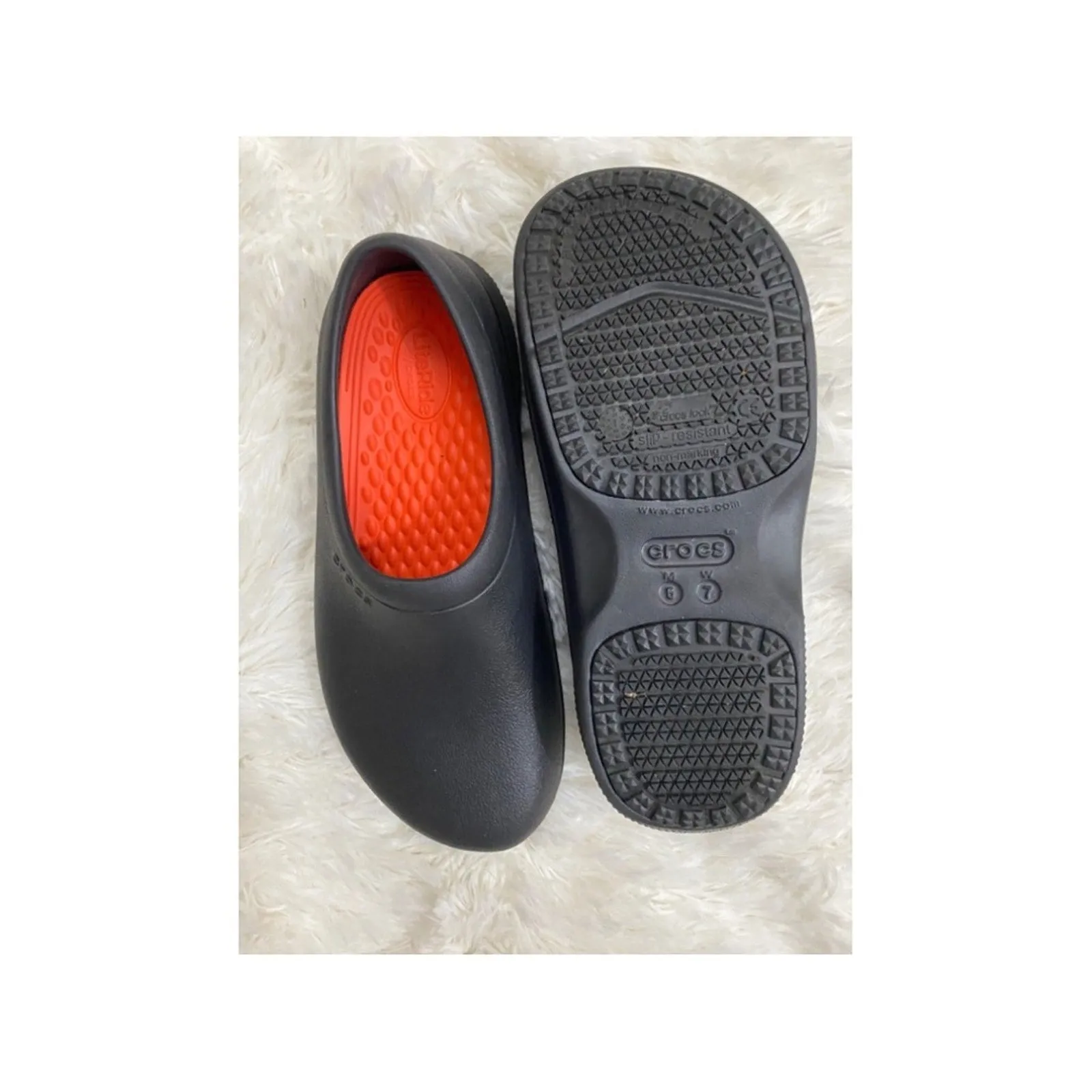 CROC’S’s  Black Literide Slip Resistant Slip On Size 7