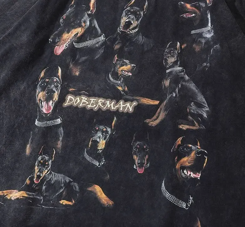 Doberman Graphic Tee | Distressed for Men