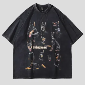 Doberman Graphic Tee | Distressed for Men
