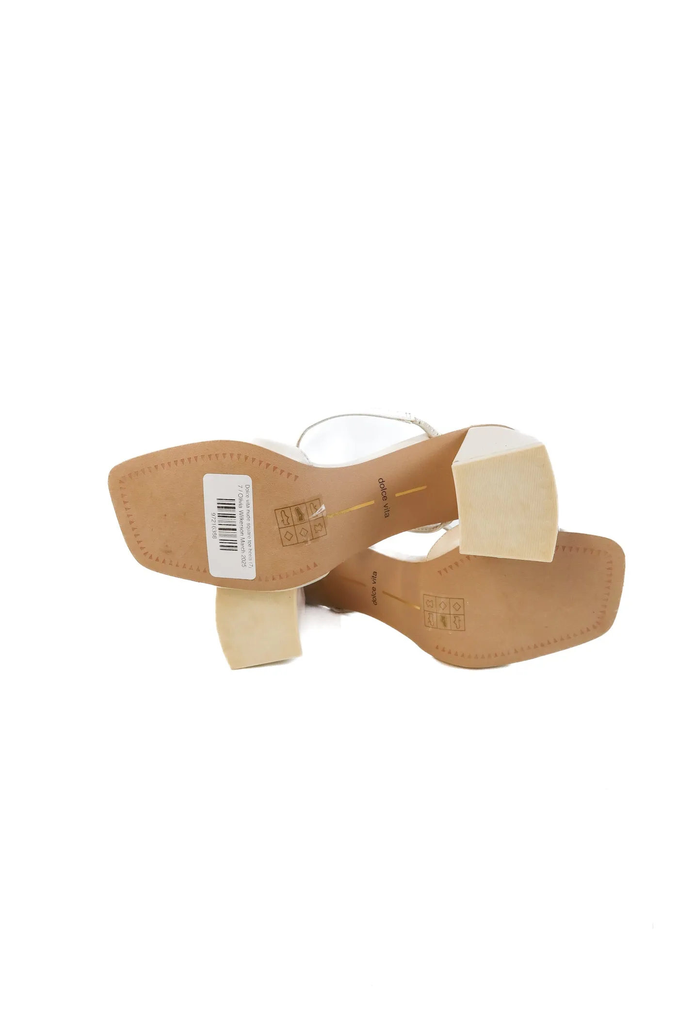 Dolce vita nude square toe heels NWOT (7; retail $89)