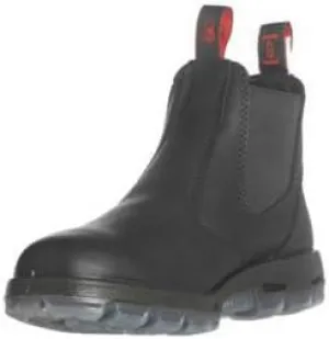 Easy Escape, 6" Slip-On Black Leather Boots, Steel Toe, UK Size 10-by-REDBACK BOOTS