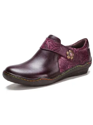 Felicity Vintage Genuine Leather Comfy Flat Shoes