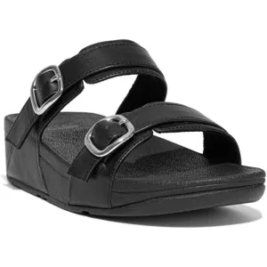 Fitflop Lulu Adjustable Leather Slides Sandals