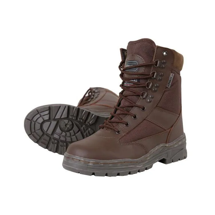 Half Leather Half Nylon Patrol Boots