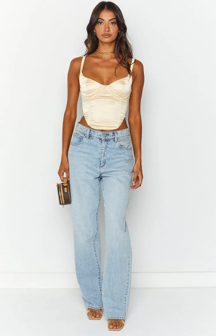 Intentions Champagne Corset Top