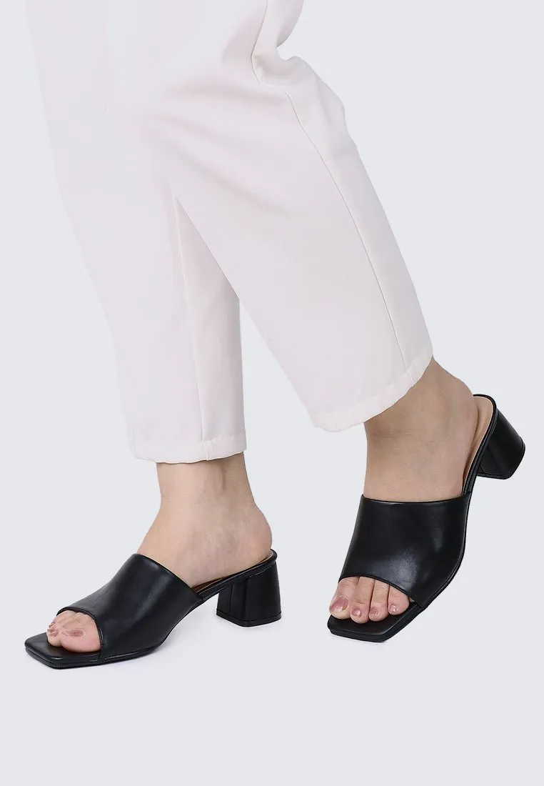 Karissa WideFit Comfy Heels In Black