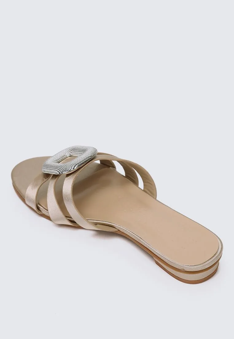 Kaylee Comfy Sandals In Champagne