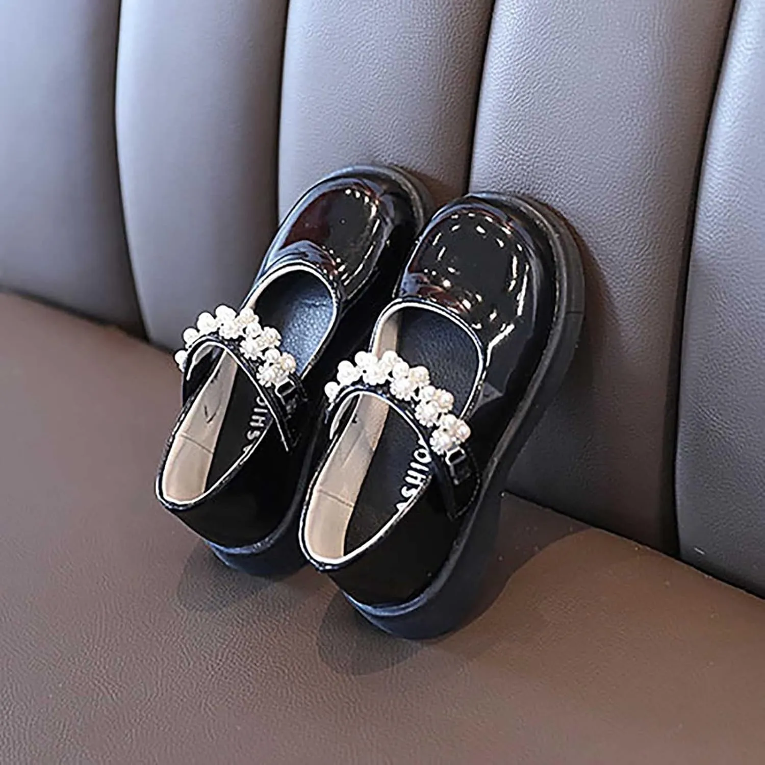Kids Princess Shoes Baby Party Solid Color Dress Shoes Children First Walking Toddle Shoes Girls Rhinestone Marry Jane Shoes