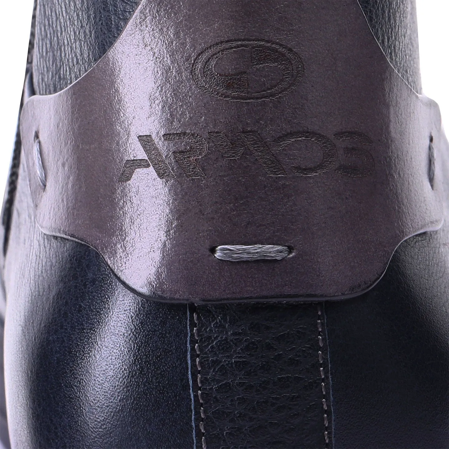 Men's Blue Waxed Leather Ankle Sneaker