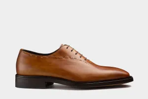 PIETRO • Custom Fitted Bespoke Wholecut Oxford Shoes • BRITISH TAN