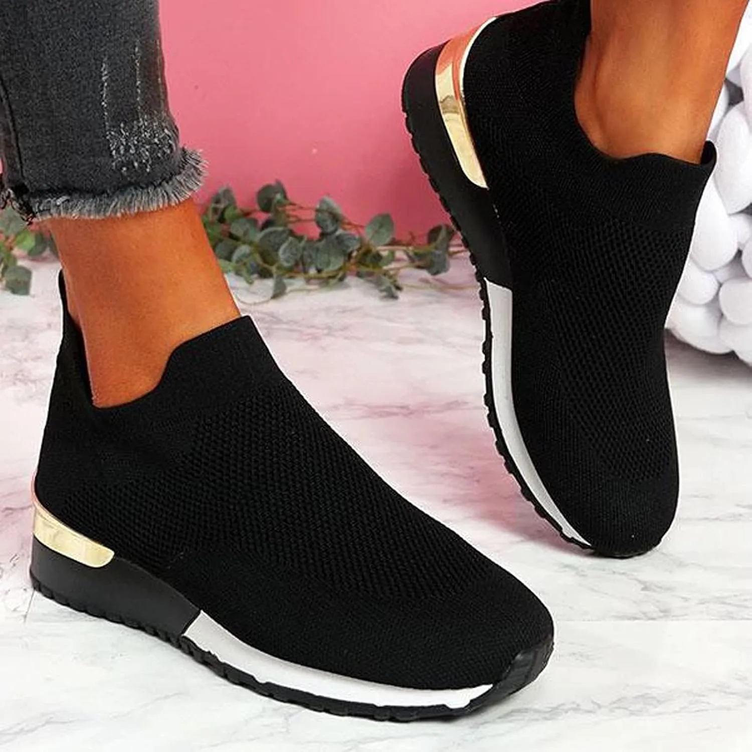 Running Shoes Women Sneakers Tennis Workout Walking Gym Lightweight Casual Shoes Women Loafer Shoes for Women Slip On Sneakers Women Arch Support