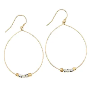 TINY SQUARES HOOP EARRINGS