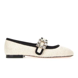 Très Vivier Rhinestone Buckle Babies Ballerinas