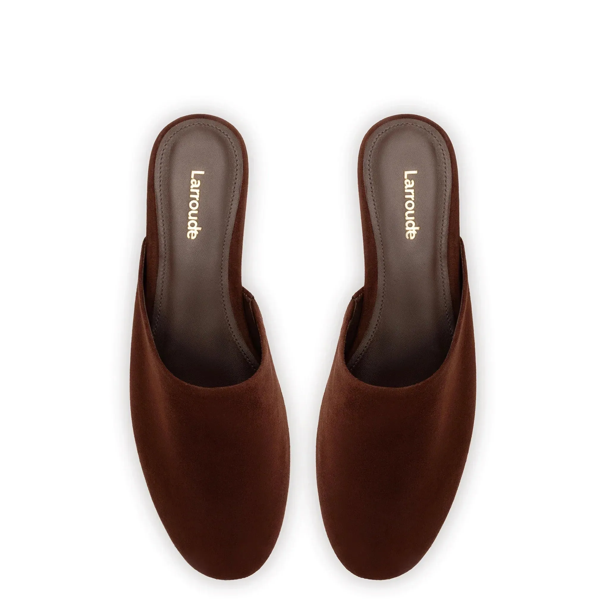 Venice Flat Mule and Pouch Kit In Brown Suede