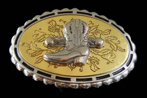 Western Boots Cowboy Cowgirl Rancher Rodeo Belt Buckle