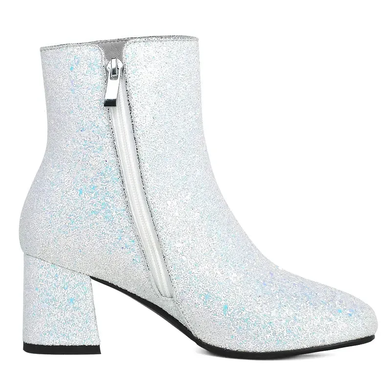 Women'S Sequin Glitter Ankle Boots